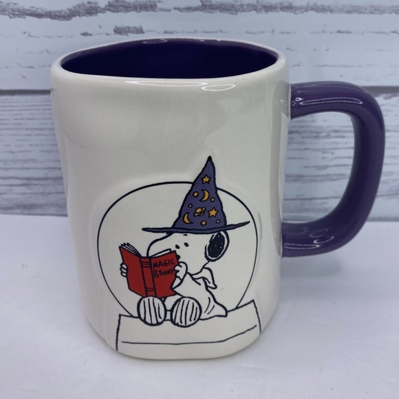 Peanuts x Rae Dunn Snoopy Magic Potion Warlock Ceramic Coffee Mug 2023 - Picture 1 of 10